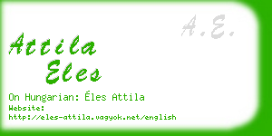 attila eles business card